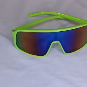 Body Glove Neon Green Sunglasses with Blue Lenses